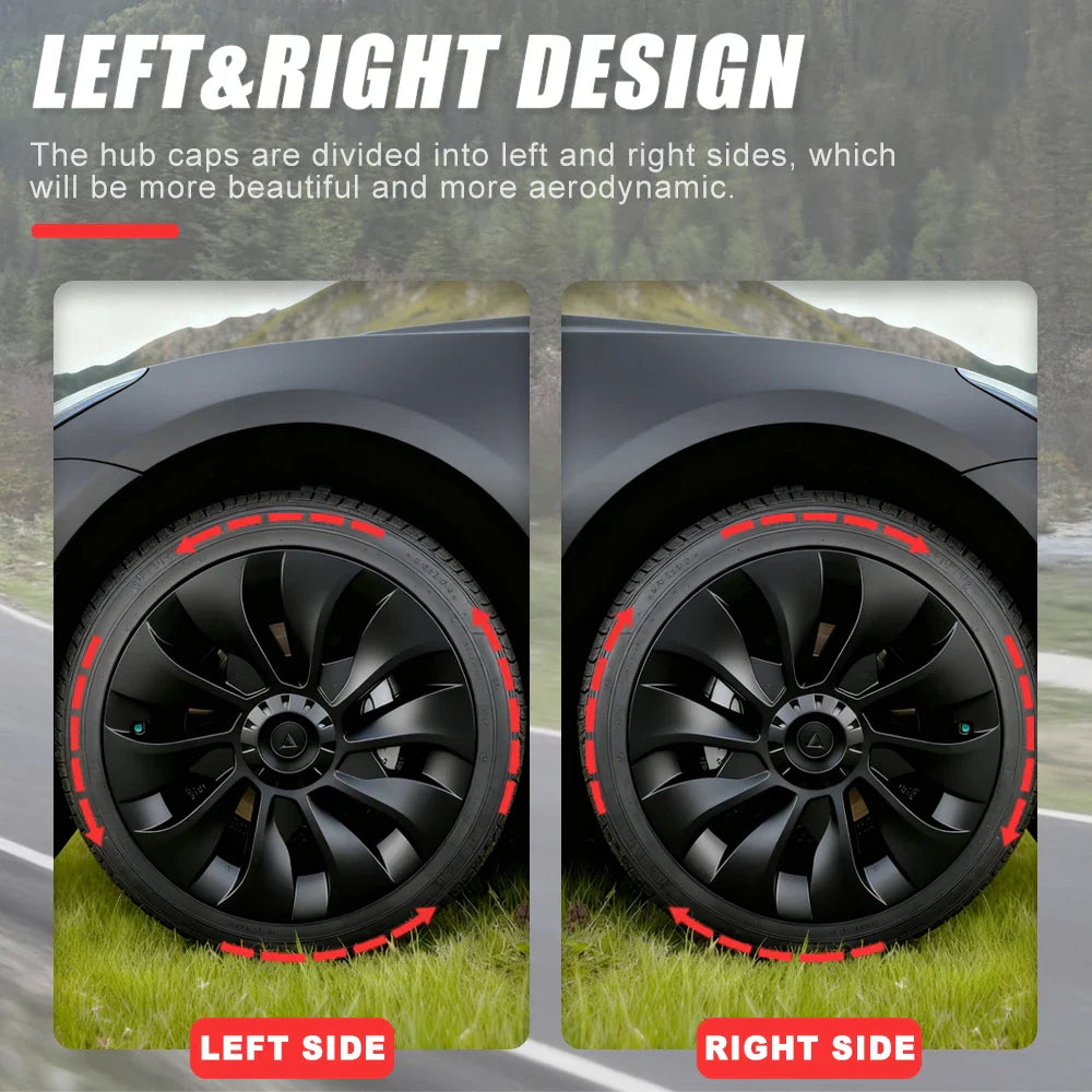 19" Performance Replacement Wheel Hub Caps for Tesla Model Y (2020–2024) | 4-Piece Full Rim Cover - 14:347#LR matte black;200007763:203372089-14:347#LR matte black;200007763:201336106-14:200002130#LR matte black-B;200007763:203372089-14:200002130#LR matte black-B;200007763:201336106-  DRIVEN - 5