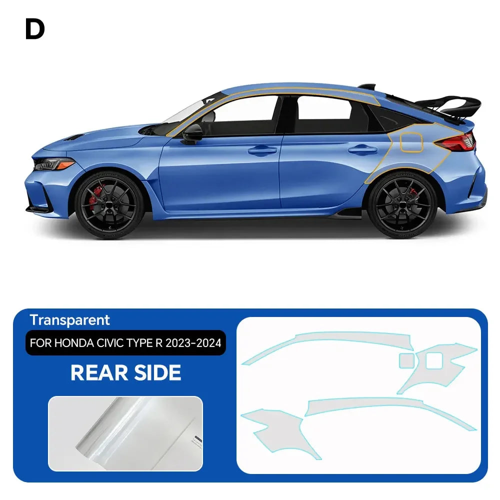 Precut PPF for Honda Civic Type R (2023–2024) | TPU Paint Protection Film Clear Bra - 14:29#Hood;5:200000990#Clear Film-14:175#Whole Set;5:200000990#Clear Film-14:193#Front;5:200000990#Clear Film-14:366#Roof window;5:200000990#Clear Film-14:691#Doors;5:200000990#Clear Film-  DRIVEN - 7