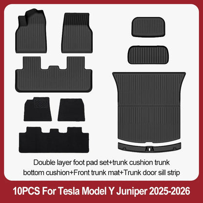 TPE Floor Mats & Luggage Mat for Tesla Model Y Juniper Premium / Performance (2025+) | All-Weather Set - 200000182:29#3PCS floor mats-200000182:10#6PCS sets-200000182:350852#5PCS sets-200000182:366#5PCS sets-200000182:175#7PCS sets-  DRIVEN - 10