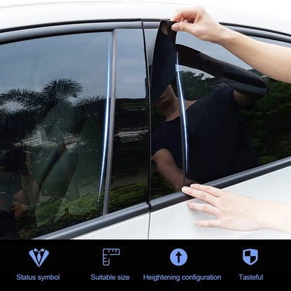Gloss Black Pillar Post Trim Cover – Dodge Ram 1500 2500 3500 (2009–2018) - 200000182:193#4 pieces-  DRIVEN - 6