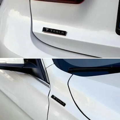 Metal Logo Trunk Modification Emblem for Tesla Model 3 / Y / S / X | Leaf Plate Car Badge - 14:200004890#Tesla labeling 2pcs-  DRIVEN - 2