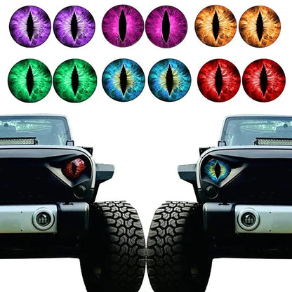 Beast Eyes Headlight Decals – Car & Jeep Headlight Sticker | 6 Colors | Universal Fit - 200000182:10#Yellow-200000182:691#Red-200000182:366#Blue-200000182:350852#Green-200000182:29#Purple-  DRIVEN - 3