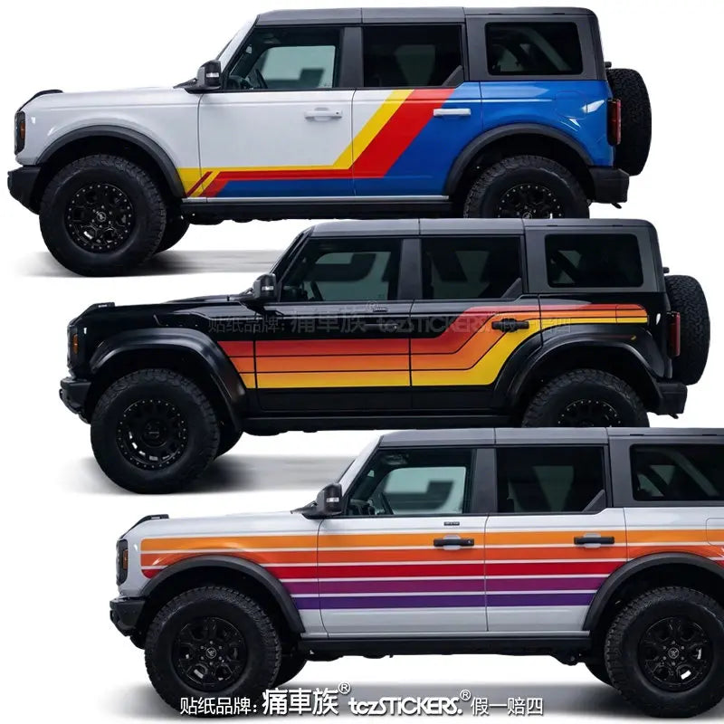 Full-Body Appearance Modification Sport Vinyl Decal Kit for Ford Bronco | Customized PVC Wrap - 200000182:175#G-200000182:173#H-200000182:496#I-200000182:350686#J-200000182:691#C-  DRIVEN - 5