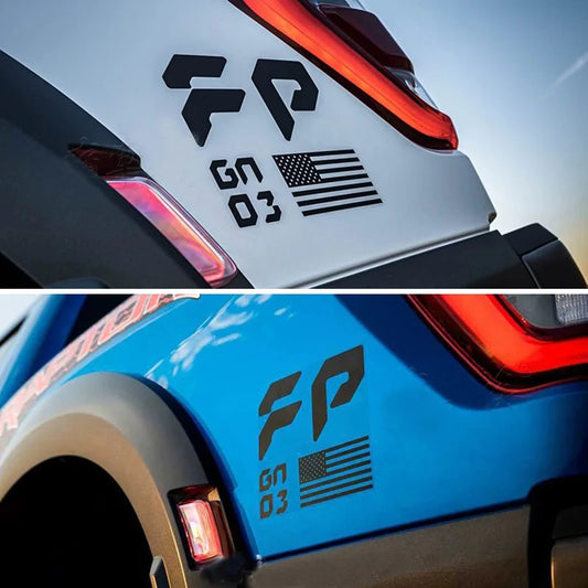 FP Performance USA Flag Bedside Decal for Ford F-150 / F-250 Raptor (Gen 1, 2 & 3) | Vinyl Sticker Pair - 200000182:10#red color 03-  DRIVEN - 1