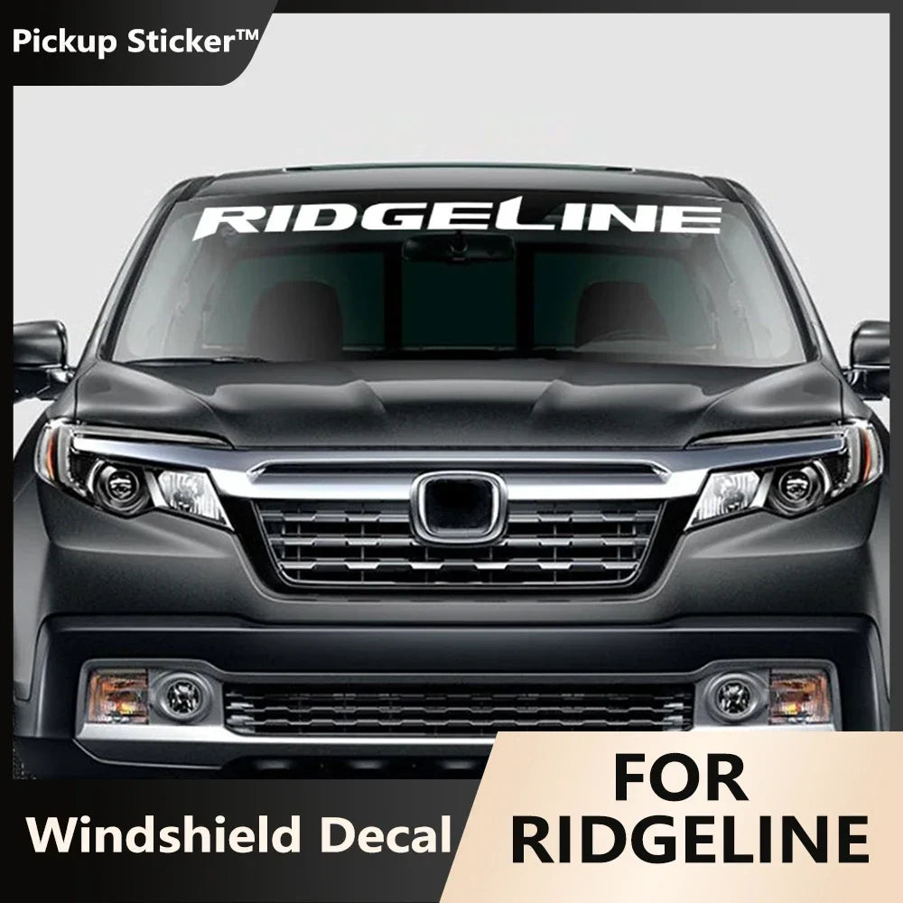 Front Windshield Decal for Pickup Trucks | Custom Vinyl Graphic Cover - 200000182:29#Glossy White-200000182:193#Glossy Black-200000182:10#Glossy Red-200000182:691#Glossy Gray-200000182:1052#Colorful Laser-  DRIVEN - 1