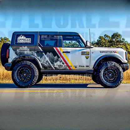 Full-Body Custom Sports Vinyl Decal Kit for Ford Bronco | Personalized KK Film Exterior Wrap - 200000182:193#L R-  DRIVEN - 2