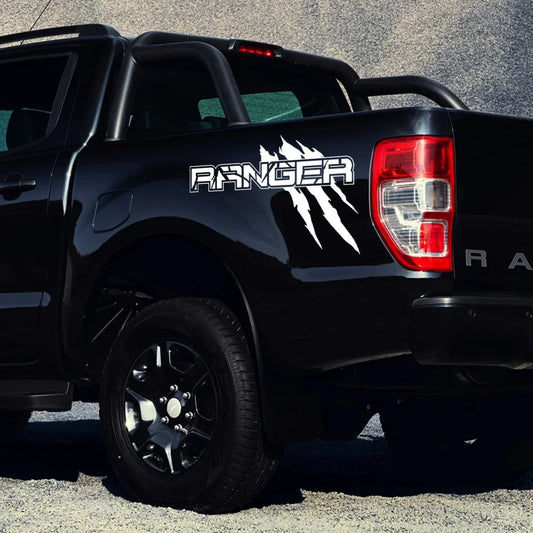 Full Body Side Decal for Ford Ranger Raptor / XLT / XL / Lariat T6 | Pickup Truck Bed Trim Vinyl - 200000182:200013901#Carbon Fiber;5:200000990#40x22cm-  DRIVEN - 1