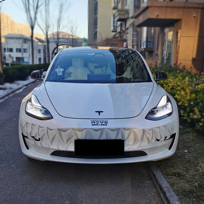 Shark Teeth Front Grille Decal for Tesla Model 3 & Model Y | Venom-Style Vinyl Graphics - 355:203282808#for model Y-355:203282807#for model 3-  DRIVEN - 3