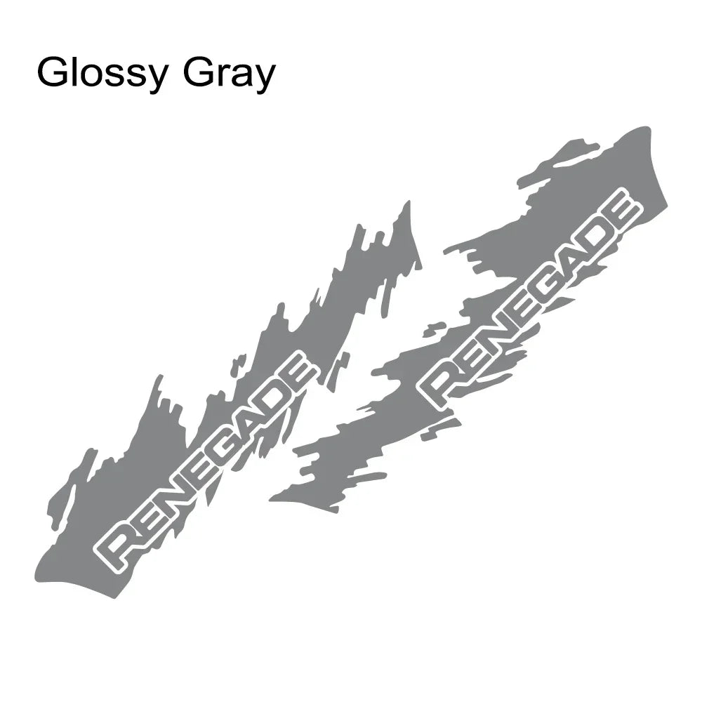 Splash Motor Door Side Skirt Decal for Jeep Renegade / JK | 2-Piece Vinyl Film Graphic - 200000182:193#Glossy Black-200000182:350850#Matt Gold-200000182:350853#Matt Silver-200000182:771#Carbon Fiber-200000182:366#Glossy Yellow-  DRIVEN - 17