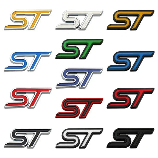 3D Metal ST Badge | Body & Trunk Emblem for Ford Everest / Fiesta / Ecosport / Focus - 200000182:350853#Black Green-  DRIVEN - 1
