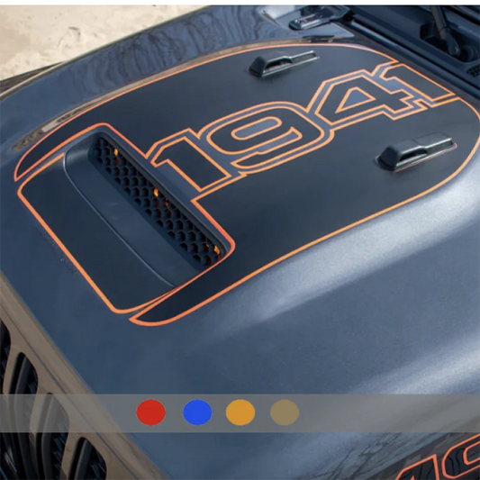 Jeep Wrangler & Gladiator Hood Decal – 1941 Reflective Matte Vinyl | Mojave, 392, Rubicon JL JT (2018–2024) - 200000182:366#A-  DRIVEN - 1