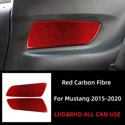 Carbon Fiber Rear Door Trim for Ford Mustang GT (2015-2021) | Interior Decal Kit - 200000182:193-200000182:10-  DRIVEN - 8