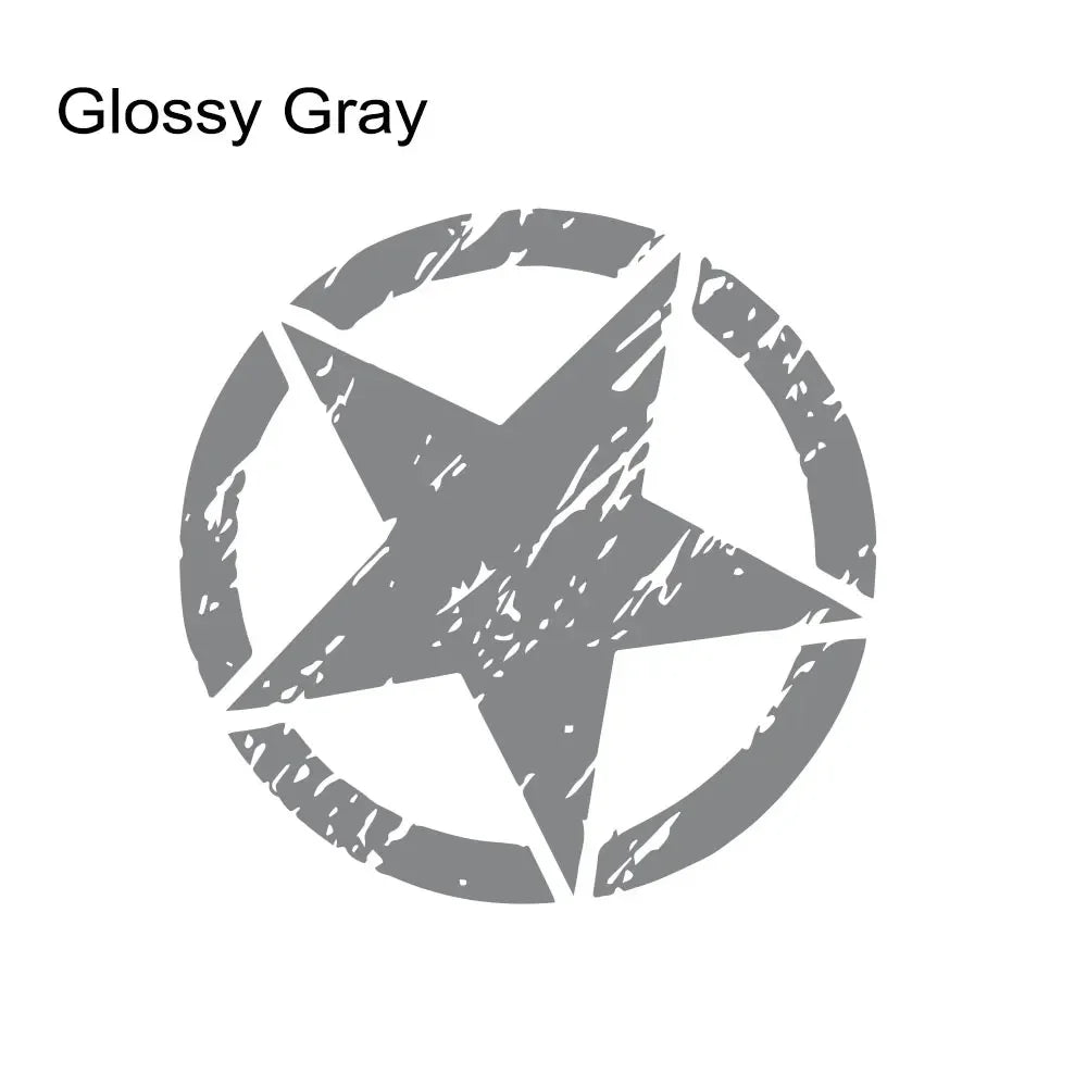 Hood & Door Star Decal for Jeep Cherokee / Patriot / Compass / Wrangler JK/JL/TJ/YJ | Vinyl Sticker - 200000182:691#Gray;5:200000990#35cm x 35cm 1pcs-200000182:29#White;5:361385#50cm x 50cm 1pcs-200000182:29#White;5:200000990#35cm x 35cm 1pcs-200000182:350852#Orange;5:200000990#35cm x 35cm 1pcs-200000182:10#Red;5:361385#50cm x 50cm 1pcs-  DRIVEN - 7