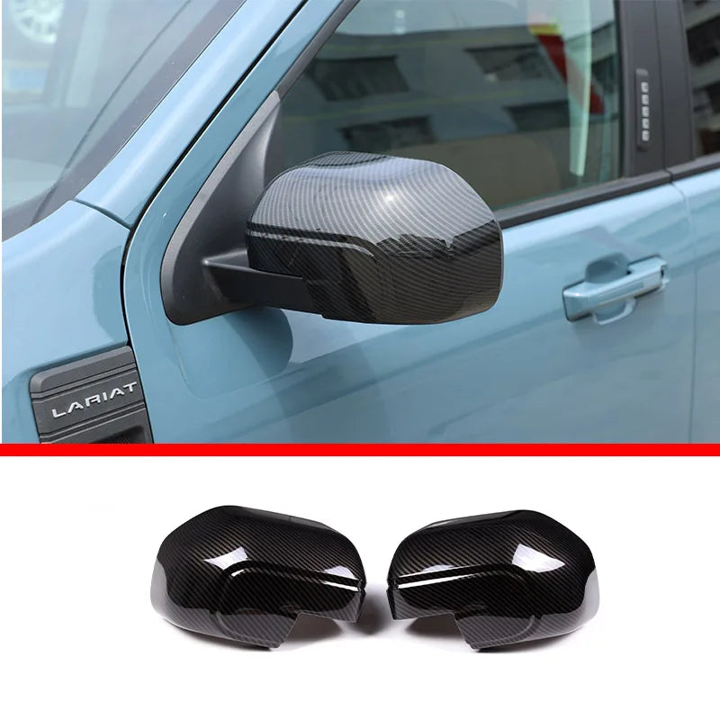 ABS Rearview Side Mirror Decoration Cover for Ford Maverick (2022) | Carbon Fiber / Black / Silver
