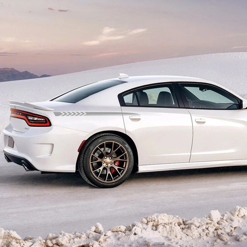 Side Body Decal for Dodge Charger SXT / GT / R/T / Scat Pack / Widebody | Tuning Vinyl Sticker - 200000182:350850#Matt Gold-200000182:350853#Matt Sliver-200000182:366#Glossy Yellow-200000182:173#Glossy Blue-200000182:10#Glossy Red-  DRIVEN - 3