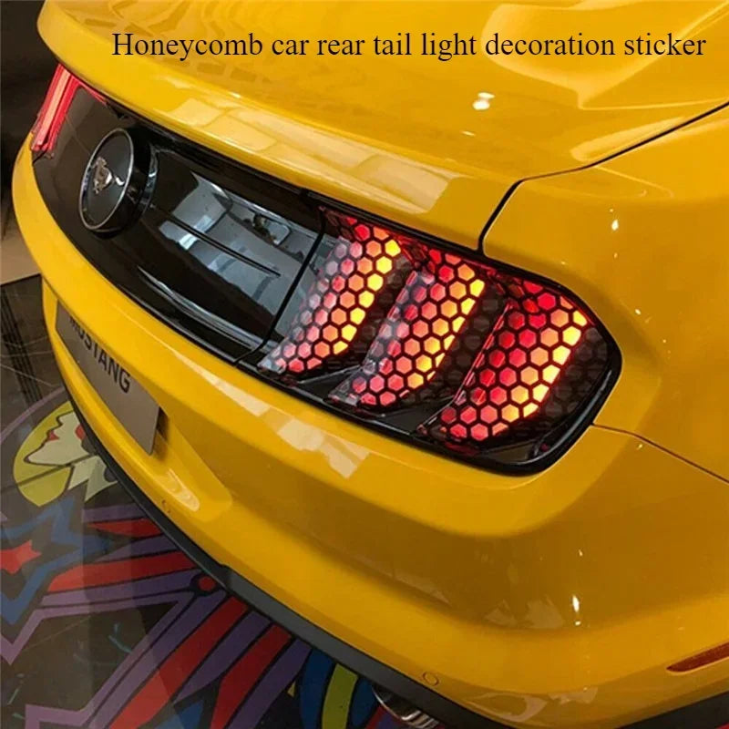 Honeycomb Decoration Sticker Set for Ford Mustang (2015+) | 6-Piece Vinyl Decal - 200000182:10#honeycomb Black 6pcs-  DRIVEN - 4