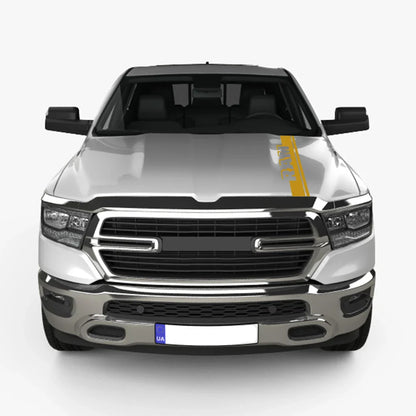 Hood Stripe Kit Decal for Dodge RAM 1500 / 2500 / 3500 Rebel / TRX | Vinyl Truck Sticker - 200000182:29#Glossy White-200000182:691#Glossy Gray-200000182:350853#Carbon Fiber-200000182:193#Glossy Black-200000182:1052#Matt Gold-  DRIVEN - 3