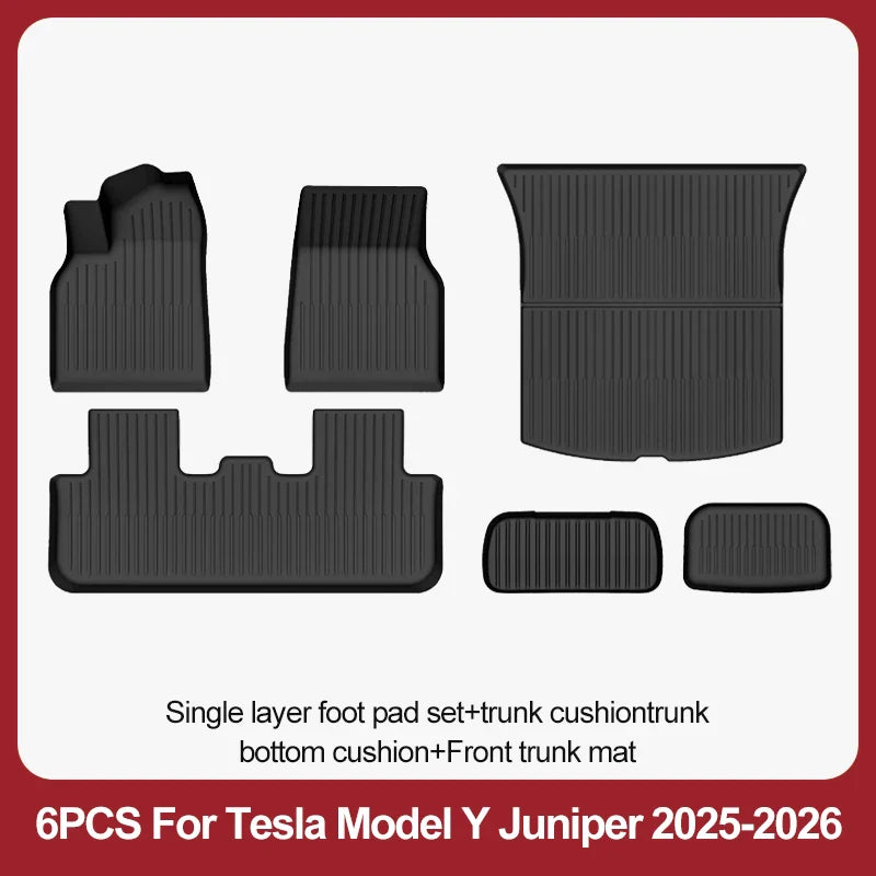 TPE Floor Mats & Luggage Mat for Tesla Model Y Juniper Premium / Performance (2025+) | All-Weather Set - 200000182:29#3PCS floor mats-200000182:10#6PCS sets-200000182:350852#5PCS sets-200000182:366#5PCS sets-200000182:175#7PCS sets-  DRIVEN - 19