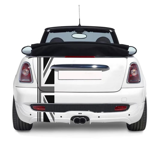 Union Jack Rear Trunk Decal for Mini Cooper One / JCW / S / Clubman / Countryman (F60, R60, R55) | Vinyl Styling Sticker - 200000182:193#Red Union Jack-  DRIVEN - 1