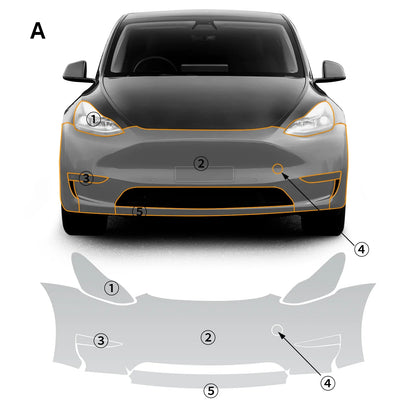 Precut PPF for Tesla Model Y (2020–2024) | 9-Mil TPU Paint Protection Film Clear Bra - 200000182:350686#Fender;5:200000990#Clear Film-200000182:10#Set;5:200000990#Clear Film-200000182:350852#Rear Trunk;5:200000990#Clear Film-200000182:193#Front;5:200000990#Clear Film-200000182:29#Hood;5:200000990#Clear Film-  DRIVEN - 9