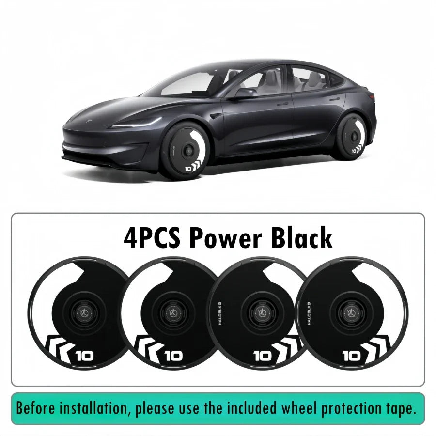 Haloblk Hub Caps for Tesla Model Y Juniper (2025–2026) | 19" & 20" High-Performance Wheel Cover Set