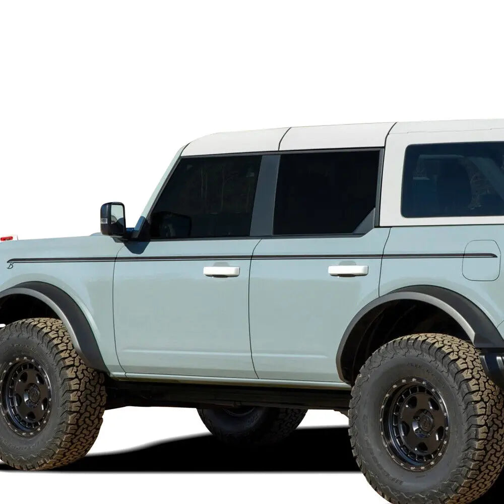 Upper Door Side Line Stripe Decal for Ford Bronco 2/4-Door (2021–2022) | 2-Piece Vinyl Sticker Set - 200000182:771#GLOSS BLACK;5:361385#4-Door-200000182:175#REFLECTIVE RED;5:361385#4-Door-200000182:771#GLOSS BLACK;5:200000990#2-Door-200000182:366#REFLECTIVE BLUE;5:361385#4-Door-200000182:175#REFLECTIVE RED;5:200000990#2-Door-  DRIVEN - 5