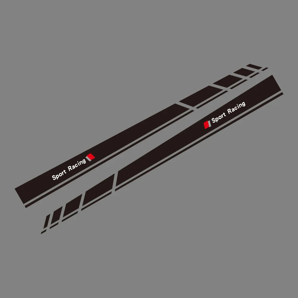 Sport Racing Door Side Edge Decal for Audi A3 / S3 / RS3 (8V, 8P, 8Y, 8L) | 2-Piece Vinyl Sticker - 200000182:29#Type B-200000182:193#Type A-  DRIVEN - 8