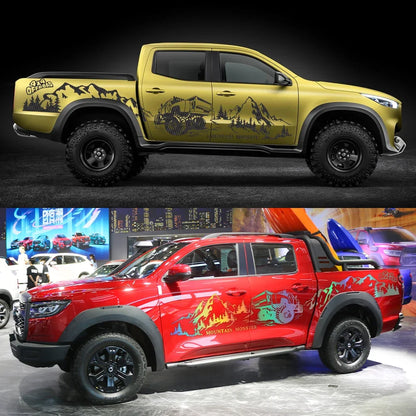 4x4 Off-Road Mountain Decal Sticker for Ford F-150 / Toyota Hilux / Isuzu D-Max | Vinyl Graphic