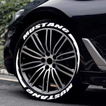 Mustang Tire Lettering Sticker | 3D Waterproof Separated Letter Sidewall Decal - 200000182:10#8 MUST stripes W-200000182:691#4 MUST stripes W-200000182:29#8 MUSTANG-200000182:193#4 MUSTANG-200000182:173#8 MUST W flag-  DRIVEN - 4