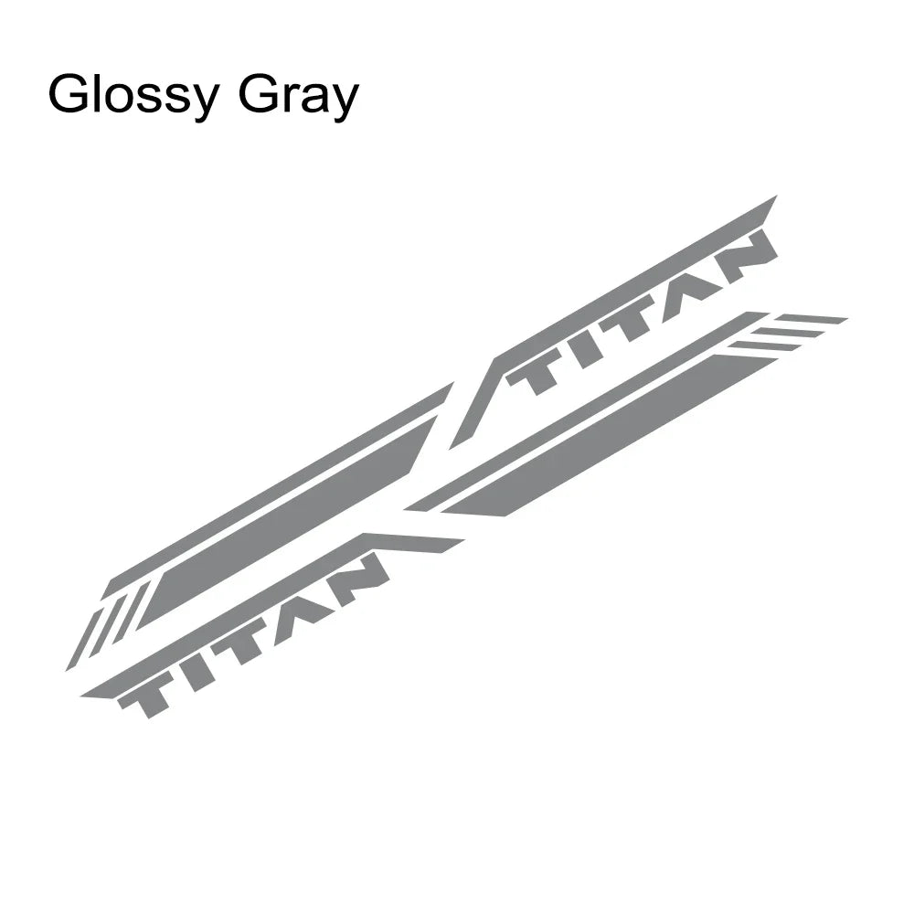 Trunk Side Stripe Decal for Nissan Titan Pro-4X | Pickup Truck Vinyl Graphic - 200000182:10#Glossy Red-200000182:350852#Glossy Orange-200000182:1052#Colorful Laser-200000182:350850#Matt Black-200000182:350853#Carbon Fiber-  DRIVEN - 9