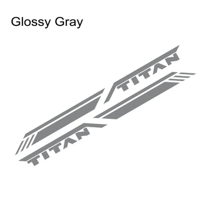 Trunk Side Stripe Decal for Nissan Titan Pro-4X | Pickup Truck Vinyl Graphic - 200000182:10#Glossy Red-200000182:350852#Glossy Orange-200000182:1052#Colorful Laser-200000182:350850#Matt Black-200000182:350853#Carbon Fiber-  DRIVEN - 9