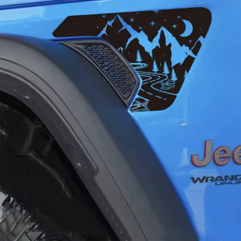 Eagle, Mountain Topo & Honeycomb Fender Vent Decal for Jeep Wrangler JL / Gladiator JT (2018–2023) | Vinyl Graphics - 200000182:173#C-200000182:496#B-200000182:10#A-200000182:200006152#K-200000182:1052#G-  DRIVEN - 5