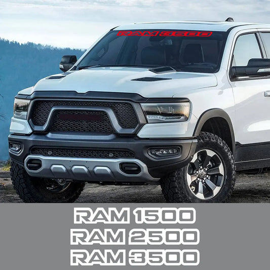 Front Windshield Logo Style Decal for Dodge RAM 1500 / 2500 / 3500 | Vinyl Truck Graphic Cover - 200000182:691#For RAM2500-  DRIVEN - 1