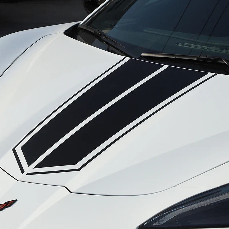 Engine Hood Stripe Sticker for Chevrolet Corvette C8 Stingray / Z51 / Z06 (2020–2025) | Suetlcoity