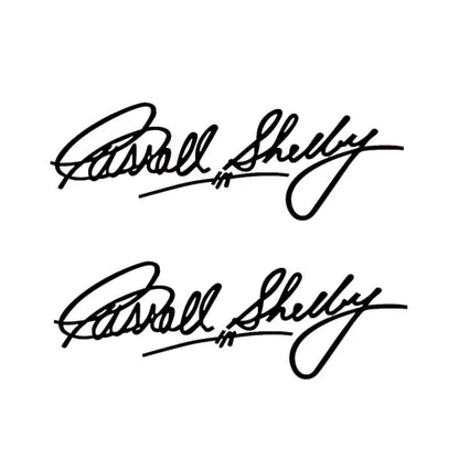 Carroll Shelby Interior & Window Vinyl Decal for Ford Mustang | 2-Piece Sticker - 200000182:175;355:203282824#15cm long-200000182:175;355:203282825#20cm long-200000182:366;355:203282825#20cm long-200000182:175;355:203282823#10cm long-200000182:366;355:203282823#10cm long-  DRIVEN - 8