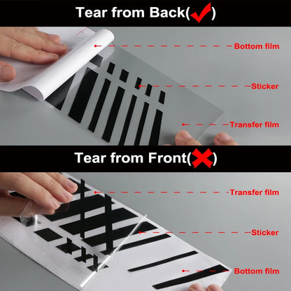 Tricolor Door Side Skirt Trim Decal for Audi TT (8N MK1, 8J MK2, 8S MK3) | 2-Piece Vinyl Coupe Graphic - 200000182:10#Black Gray Red-200000182:691#Black-200000182:29#White Gray Red-200000182:193#White-  DRIVEN - 6