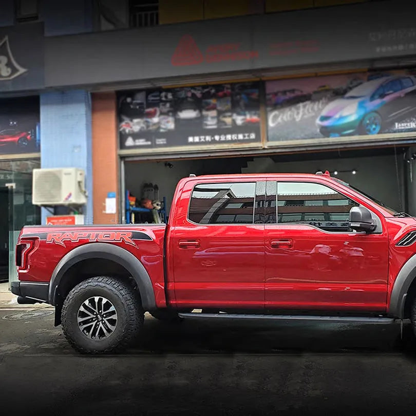 Black & Red Bedside Trunk Letter Graphics Decal for Ford F-150 Raptor (2015–2019) | Modified Vinyl Sticker - 200000182:193#black or white car-200000182:10#for red car-  DRIVEN - 3