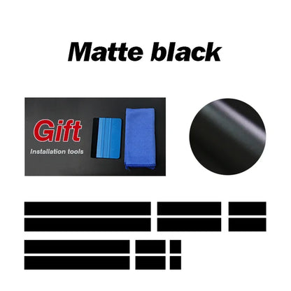 Front-to-Rear Racing Stripe Body Decal Kit | Hood, Roof, Trunk & Bonnet Vinyl Graphics - 200000182:366#Reflective Yellow-200000182:173#Reflective Blue-200000182:29#Gloss White-200000182:10#Gloss Red-200000182:200004890#Matte Black-  DRIVEN - 7