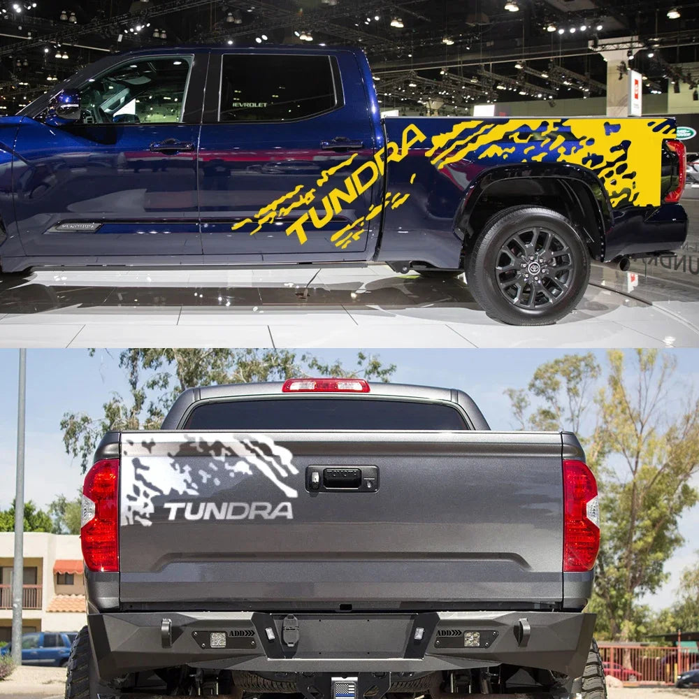 Splash Grunge Body Side Decal for Toyota Tundra TRD / Limited / SR5 / Platinum | 3-Piece Vinyl Kit - 200000182:350850#Glossy Black-200000182:350852#Glossy White-200000182:691#Matt Black-200000182:771#Carbon Fiber-200000182:366#Matt Silver-  DRIVEN - 4
