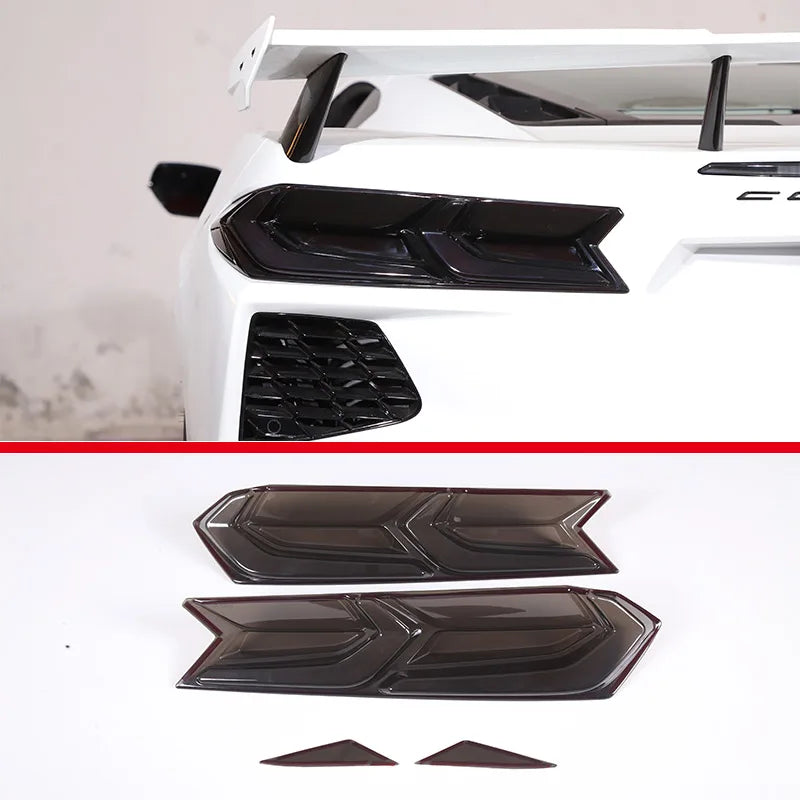 Black Tail Light Cover Brake Light Wide Indicator Trim for Corvette C8 Z51/Z06 (2020–2023) | ISO9001