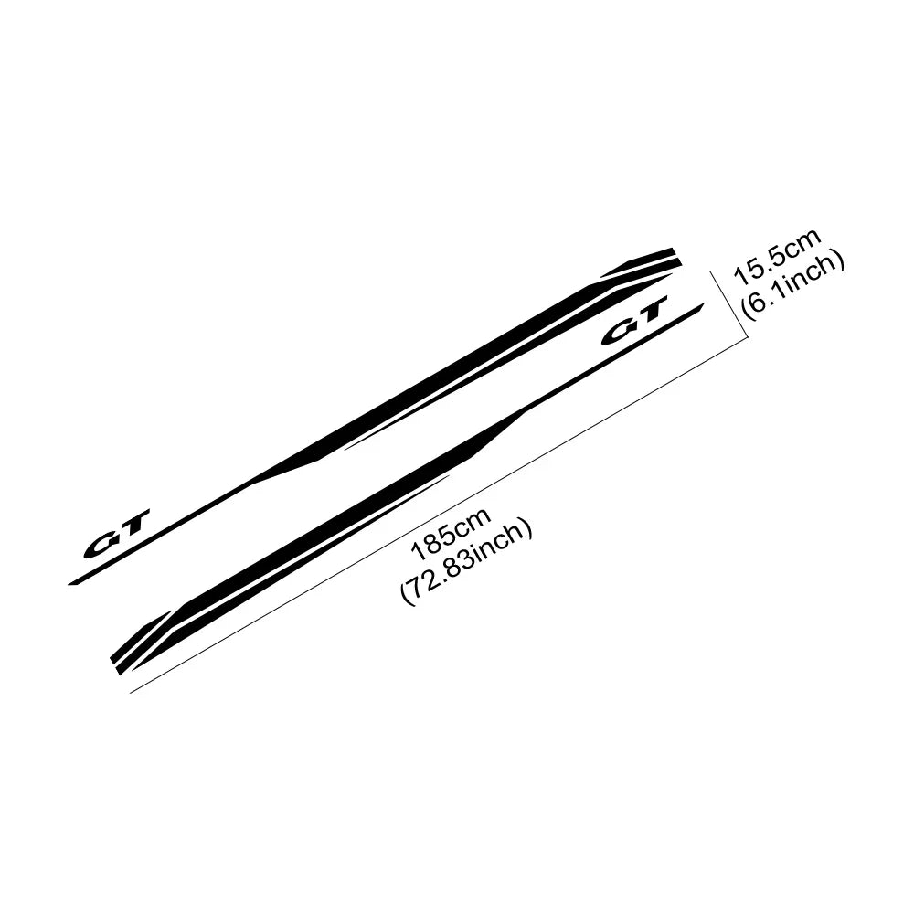 Door Side Graphic Stripe Decal for Ford Mustang GT 350 / 500 / GT4 / GT5 | Color Change Vinyl - 200000182:173#Matt Black-200000182:175#Glossy Blue-200000182:366#Glossy Yellow-200000182:350852#Glossy Orange-200000182:10#Glossy Red-  DRIVEN - 5