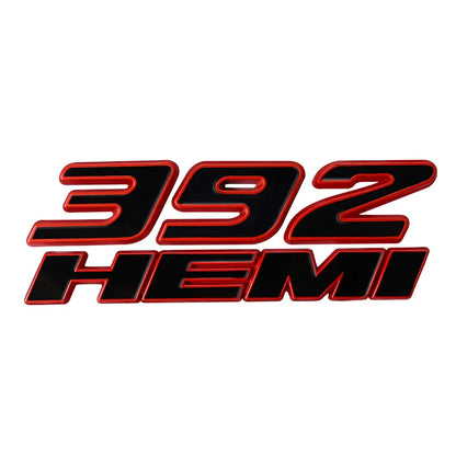3D Metal HEMI 392 345 Emblem Badge Sticker for Dodge Charger / RAM 1500 / Journey / Caliber - 200000182:691#Black-200000182:10#Silver Red Black-200000182:200013901#Red Black-200000182:200006152#Red-200000182:350850#Silver Red White-  DRIVEN - 13