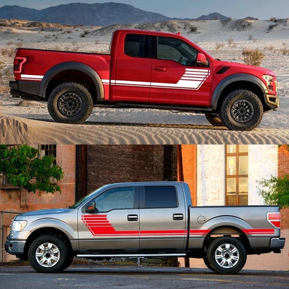 Long Side Door Skirt Stripe Decal for Ford F-150 Raptor | Self-Adhesive Vinyl Kit - 200000182:193#Glossy Black-200000182:29#Glossy White-200000182:691#Glossy Gray-200000182:10#Glossy Red-200000182:173#Matt Black-  DRIVEN - 3