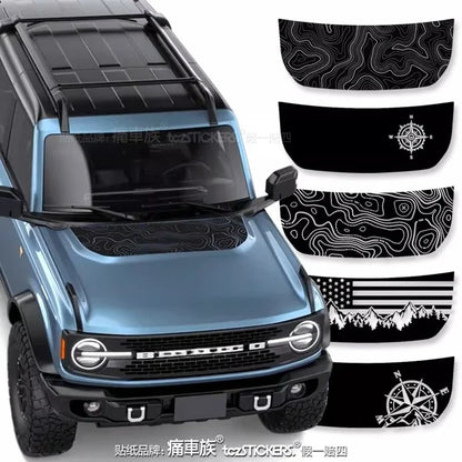 Hood Sporty Fashionable Professional Vinyl Kit for Ford Bronco | PVC Appearance Wrap - 200000182:193#A-200000182:29#B-200000182:691#C-200000182:10#D-200000182:350852#E-  DRIVEN - 1