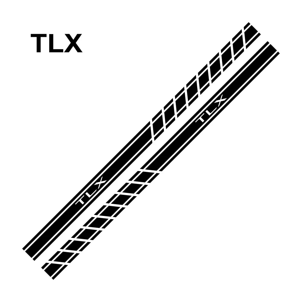 Long Door Side Skirt Stripe Decal for Acura RDX / MDX / TLX / ILX | Sport Vinyl 2-Piece Kit - 200000182:29#For RDX;355:203282822#Matt Silver-200000182:29#For RDX;355:203282817#Matt Gold-200000182:29#For RDX;355:203282820#Glossy Blue-200000182:29#For RDX;355:203282821#Matt Black-200000182:691#For ILX;355:203282823#Glossy Black-  DRIVEN - 7
