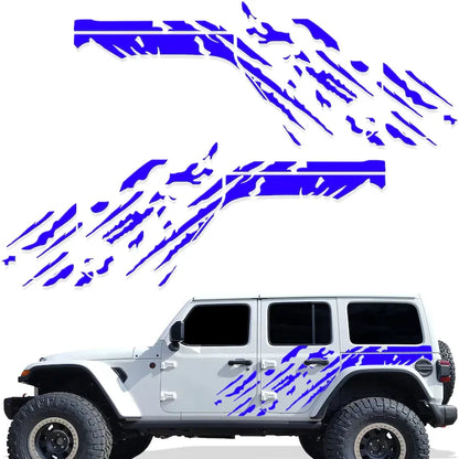 Jeep Wrangler JL 4-Door "Splash" Side Graphics Kit – 3M Vinyl Decal Wrap | 2018–2021 | Both Sides | 5 Colors - 200000182:173;5:100014064#both sides-200000182:193;5:100014064#both sides-200000182:350852;5:100014064#both sides-200000182:94;5:100014064#both sides-200000182:350686#rose red;5:100014064#both sides-  DRIVEN - 10