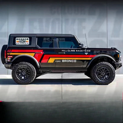 Sporty Fashionable Body Decoration Vinyl Decal Kit for Ford Bronco | Full-Body PVC Wrap - 200000182:193# Red Yello-  DRIVEN - 2