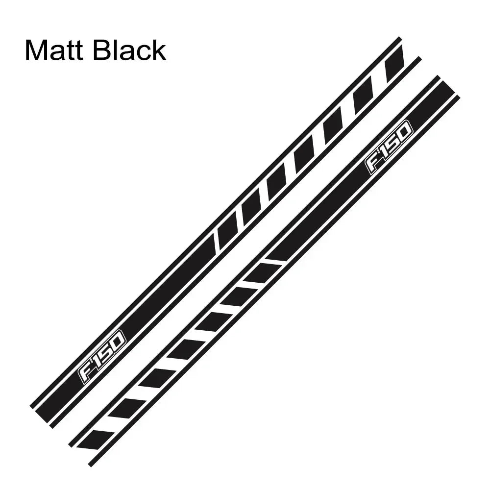 Door Side Skirt Stripe Decal for Ford F-150 Raptor | 2-Piece Pickup Truck Vinyl Graphic - 200000182:771#Carbon Fiber-200000182:29#Glossy White-200000182:691#Glossy Gray-200000182:193#Glossy Black-200000182:366#Glossy Yellow-  DRIVEN - 7