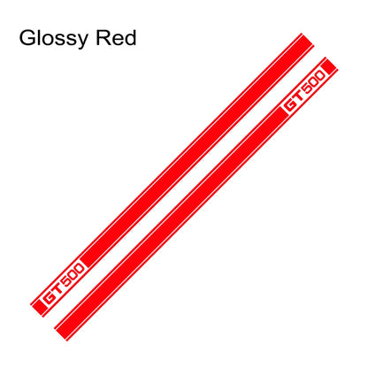 Long Door Side Skirt Stripe Decal for Ford Mustang Shelby GT500 | Sport Vinyl Sticker - 200000182:350852#Glossy Orange-200000182:10#Glossy Red-200000182:691#Glossy Gray-200000182:29#Glossy White-200000182:350853#Matt Silver-  DRIVEN - 8