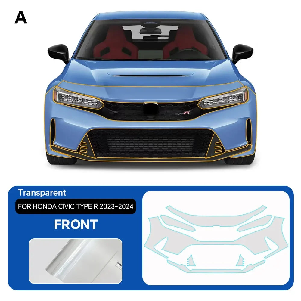 Precut PPF for Honda Civic Type R (2023–2024) | TPU Paint Protection Film Clear Bra - 14:29#Hood;5:200000990#Clear Film-14:175#Whole Set;5:200000990#Clear Film-14:193#Front;5:200000990#Clear Film-14:366#Roof window;5:200000990#Clear Film-14:691#Doors;5:200000990#Clear Film-  DRIVEN - 11